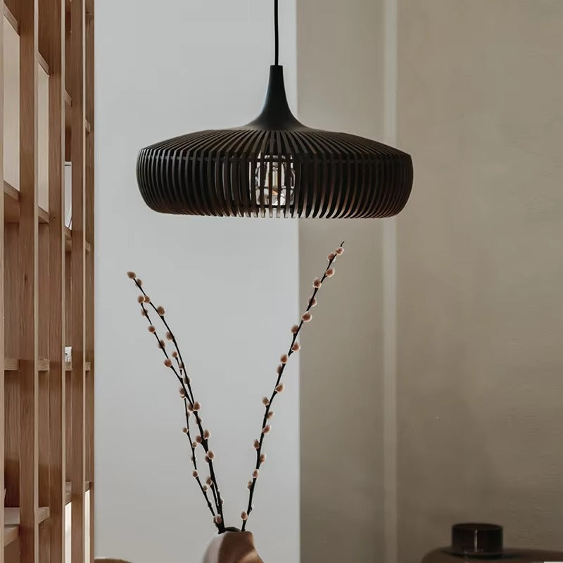 Vintage Style Walnut Finish Lighted Ceiling Fan Silent Ceiling Fan with Light for Living & Dining Rooms