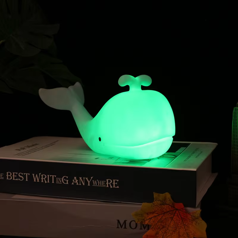 Wholesale Whale LED Night Light for Kids | Warm Color Touch Switch | Bedside Lamp for Home & Street Stalls
