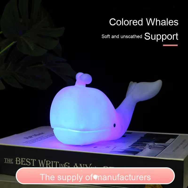 Wholesale Whale LED Night Light for Kids | Warm Color Touch Switch | Bedside Lamp for Home & Street Stalls