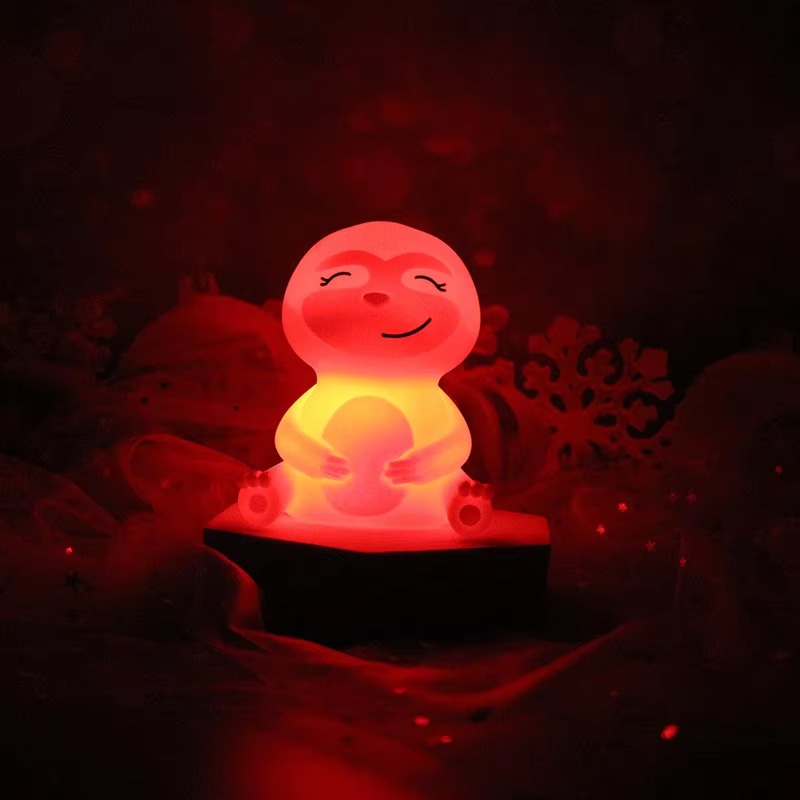 Wholesale Modern LED Night Light | Colorful Sloth Bedside Lamp for Kids | Battery-Powered for Bedroom & Street Stalls
