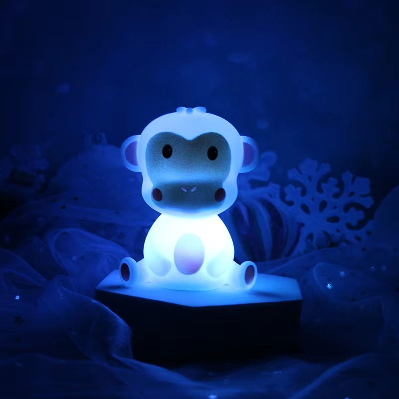 Wholesale Colorful LED Monkey Night Light | Bedside Lamp for Kids | Plug-In Power Toys for Street Stalls