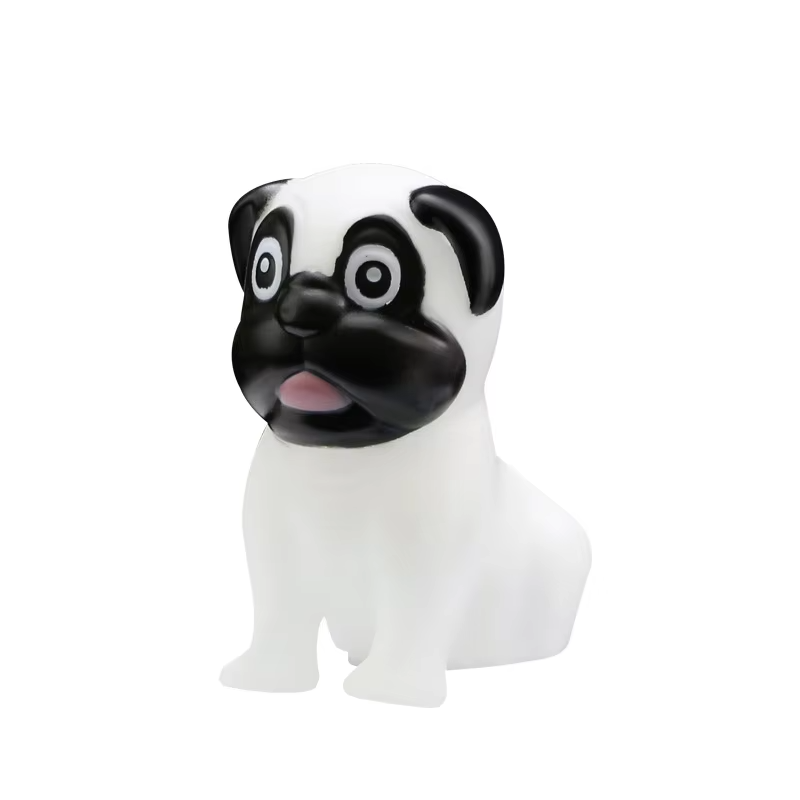 Wholesale LED Colorful Pug Night Light | Touch-Control Silicone Bedside Lamp for Kids | Small Nightlight for Street Stalls