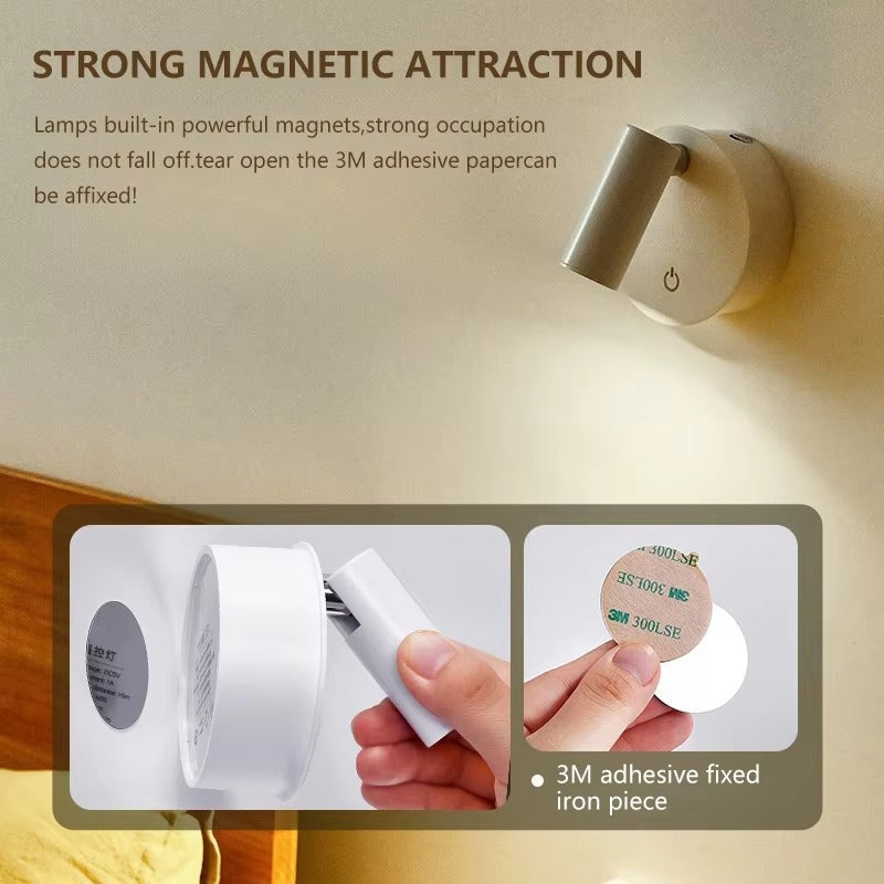 Magnetic Wireless Remote Control LED Wall Lamp Touch Switch Night Light with Portable Design