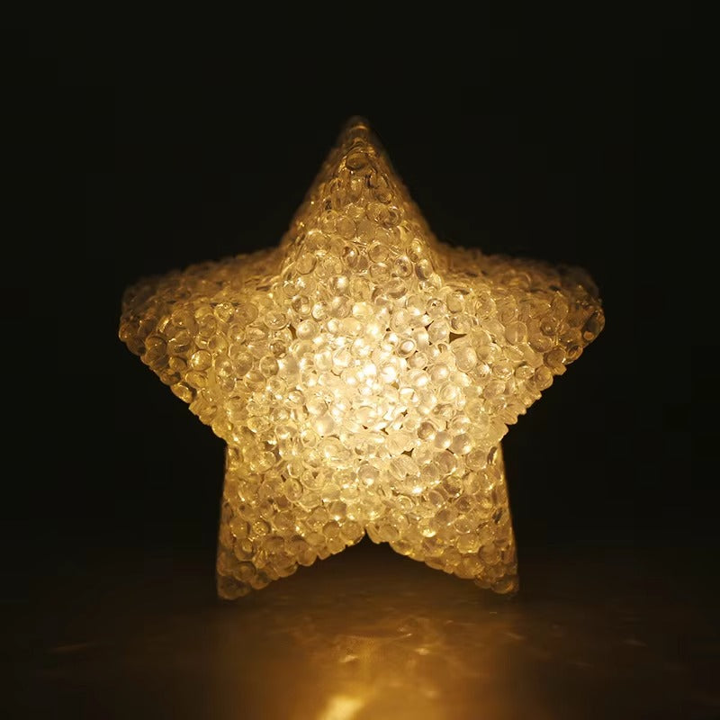 Colorful EVA Egg Luminous Toy & Star Night Light Plastic Christmas Ornament with Flash Function, Creative Small Gift for Kids