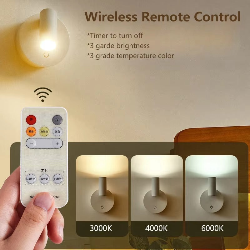 Magnetic Wireless Remote Control LED Wall Lamp Touch Switch Night Light with Portable Design
