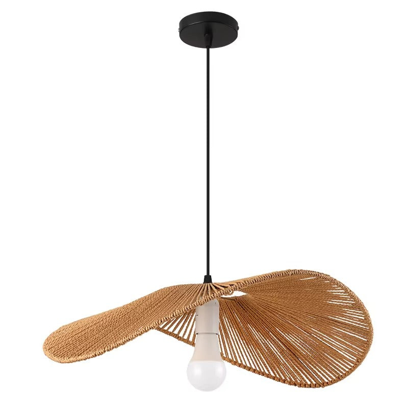 Hemp Rope Chandelier with Creative Design Artisanal Woven Lighting for Tea Rooms, Dining & Living Spaces