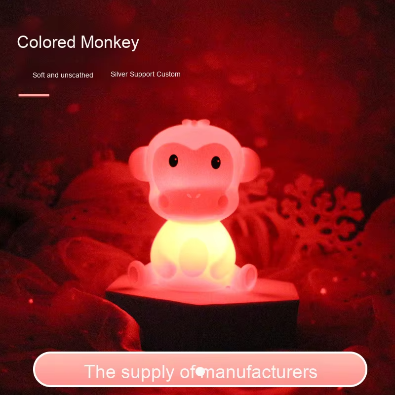 Wholesale Colorful LED Monkey Night Light | Bedside Lamp for Kids | Plug-In Power Toys for Street Stalls