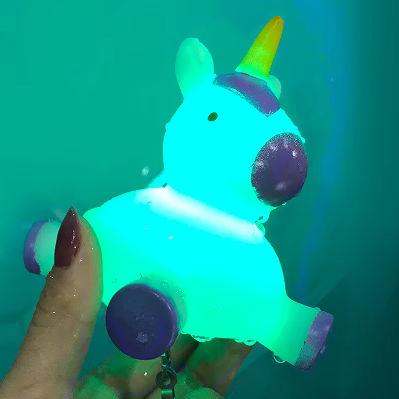 Creative PVC Whale Night Light | Colorful LED Bedside Lamp with Water-Spraying Design | Cute Ornament for Bedroom Atmosphere