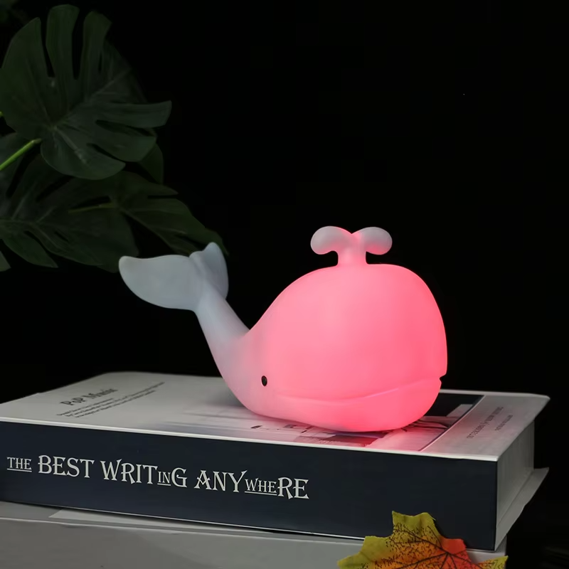 Wholesale Whale LED Night Light for Kids | Warm Color Touch Switch | Bedside Lamp for Home & Street Stalls