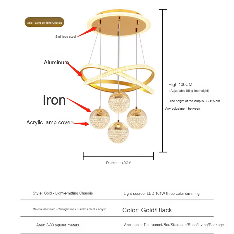 Modern Minimalist LED Chandelier | High-Level Luxury Design for Household, Restaurant & Bar