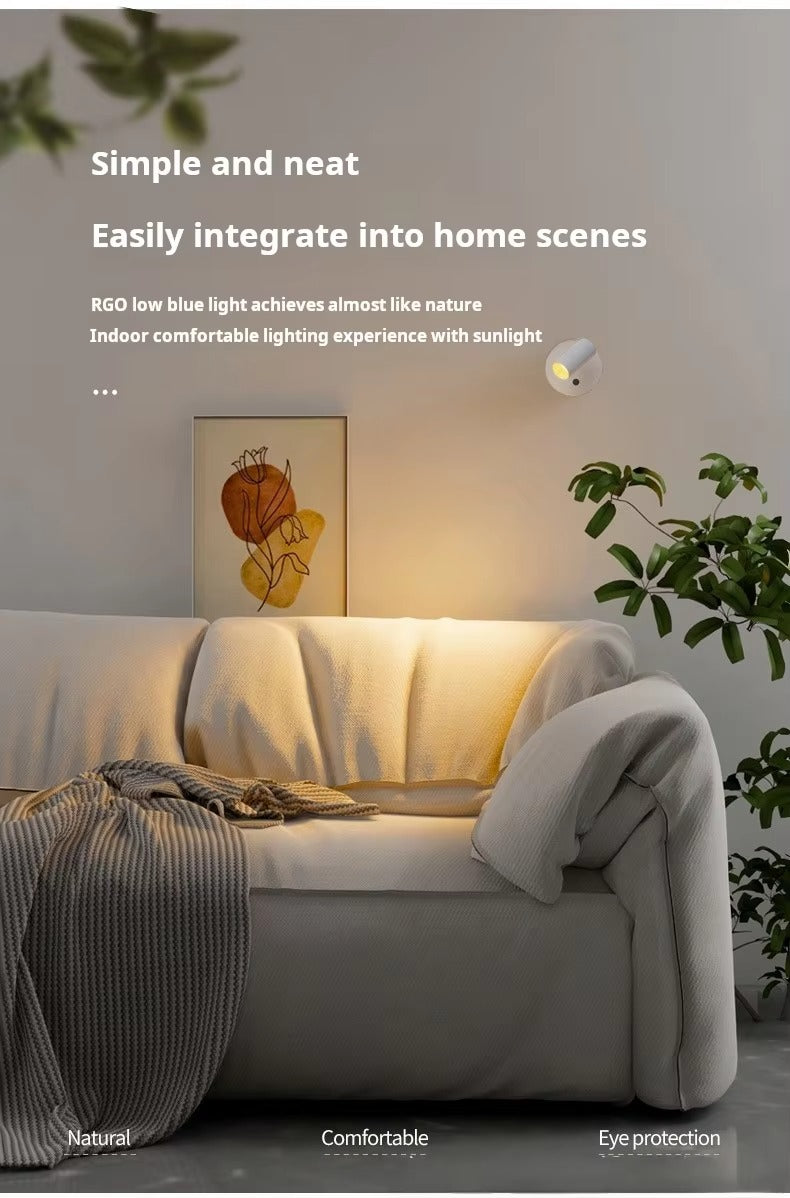USB Charging Magnetic Wall Lamp | Adjustable Spotlight for Corridor & Entrance | Wall-Washing Painting Night Light for Bedroom