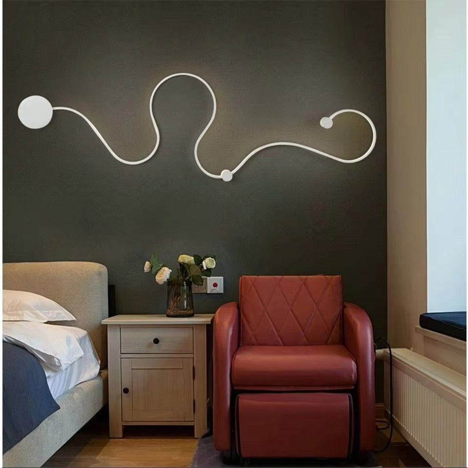Nordic Style Snake Wall Light | Creative Modern LED Decor for Living Room & Bedroom
