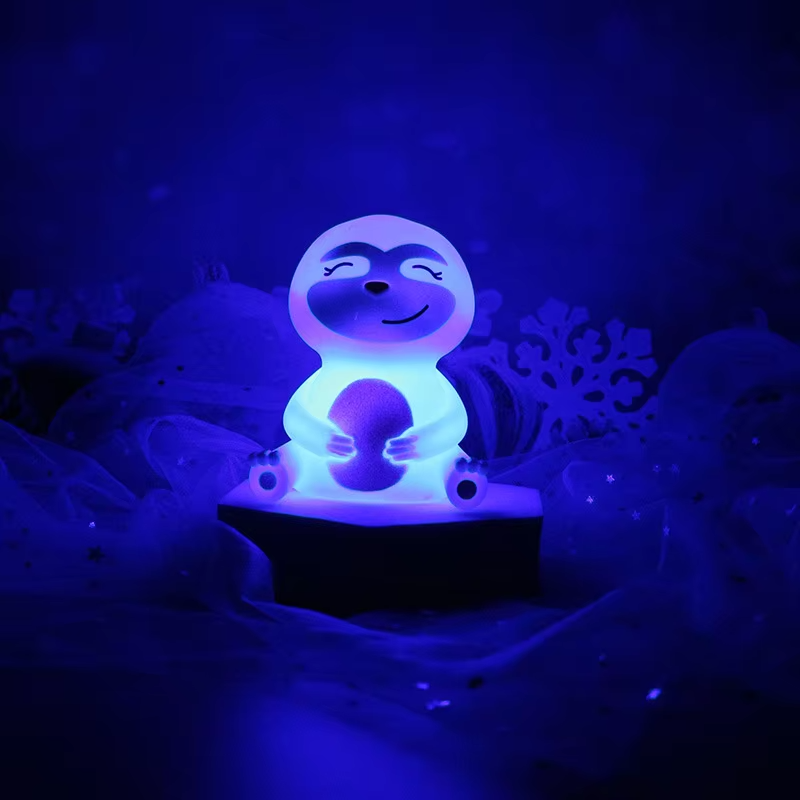 Wholesale Modern LED Night Light | Colorful Sloth Bedside Lamp for Kids | Battery-Powered for Bedroom & Street Stalls