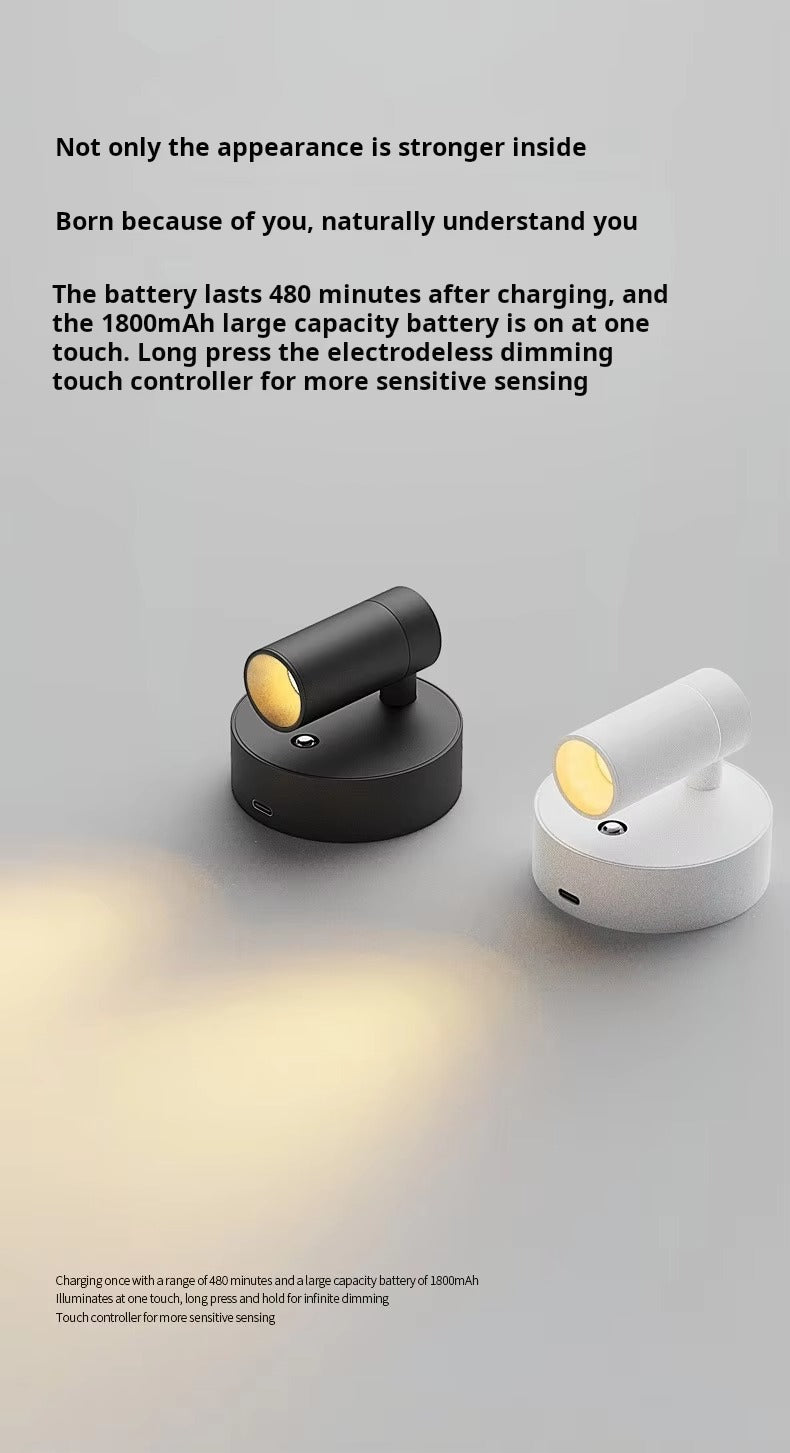 USB Charging Magnetic Wall Lamp | Adjustable Spotlight for Corridor & Entrance | Wall-Washing Painting Night Light for Bedroom