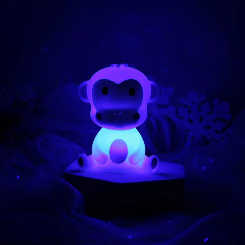 Wholesale Colorful LED Monkey Night Light | Bedside Lamp for Kids | Plug-In Power Toys for Street Stalls