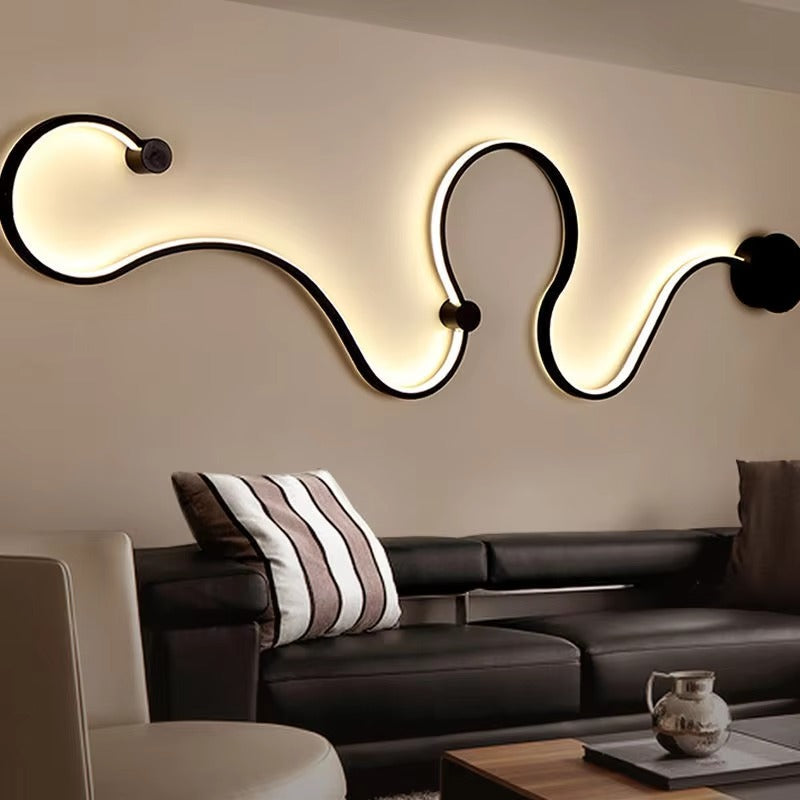 Nordic Style Snake Wall Light | Creative Modern LED Decor for Living Room & Bedroom