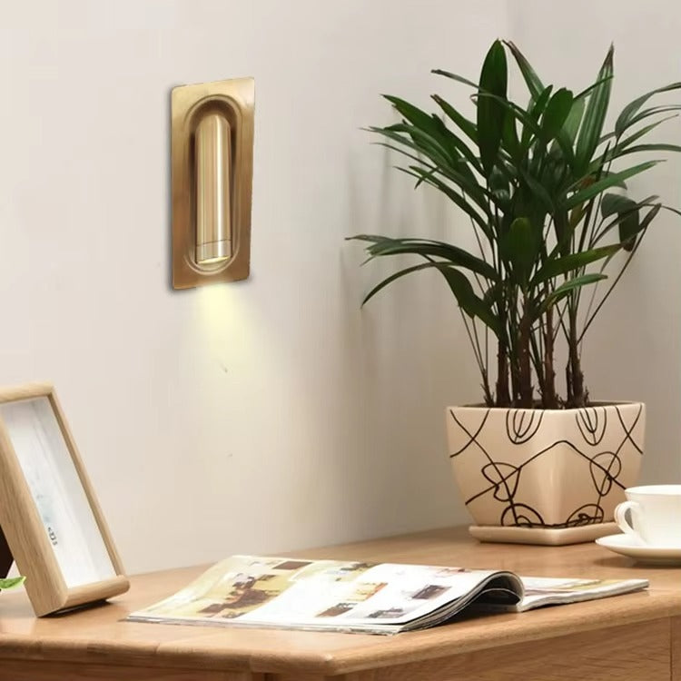 Rotatable Reading Light for Hotel Bedrooms | Embedded Wall Light with LED | Guest Room Bedside Lighting