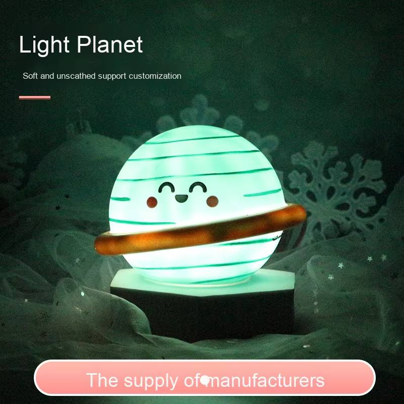 Wholesale LED Night Planet Cute Mini Duck Bedside for Kids ABS Silicone Warm Changing Touch Switch for Room Living Room Use